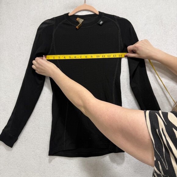 Helly Hansen Shirt Womens Small Black Merino Wool Base Layer Thermal Long Sleeve - Picture 7 of 10